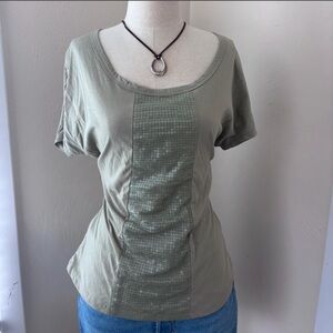 Jaclyn Smith Sage Green Sequin Blouse